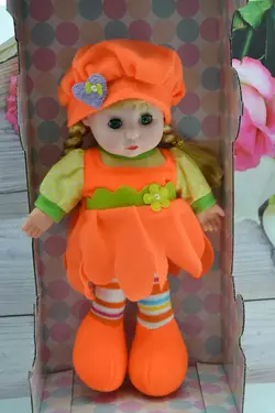 Кукла lovely Doll плюшевая кукла для малышей кукла в наряде цветочек кукла с открывающиеся глазами