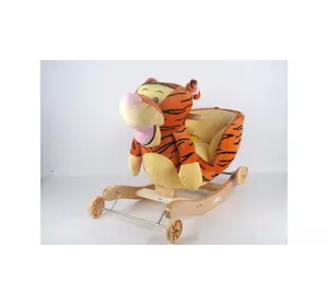 Качалка-каталка Bambi тигр музыкальная мягкая качалка-каталка для дома качалка-каталка с ручкой
