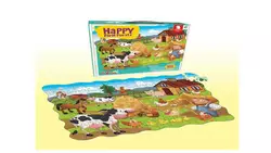 Пазлы Ферма Happy Farm Puzzle из 208 элементов набор пазлов с животными для детей от 4-х лет развивающие пазлы