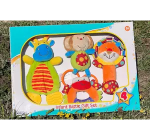 Погремушки в виде животных подарочный набор погремушек для новорожденных игрушка жирафа для малышей