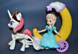 Карета с принцессой Didai лунная карета с принцессой эльзой музыкальная карета в форме луны светящейся карета Карета с принцессой Didai лунная карета с принцессой эльзой музыкальная карета в форме луны светящейся карета