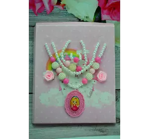 Детское украшения Lovely Princess розовый набор украшений для девочек детский браслет детское кольцо Детское украшения Lovely Princess розовый набор украшений для девочек детский браслет детское кольцо