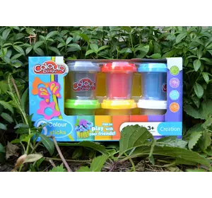 Пластилин Colour Dough набор цветного пластилина с фигурками набор для творчества из 6 цветов пластилина Пластилин Colour Dough набор цветного пластилина с фигурками набор для творчества из 6 цветов пластилина