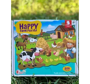 Пазлы Ферма Happy Farm Puzzle из 208 элементов набор пазлов с животными для детей от 4-х лет развивающие пазлы Пазлы Ферма Happy Farm Puzzle из 208 элементов набор пазлов с животными для детей от 4-х лет развивающие пазлы