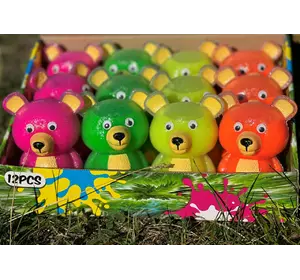 Слайм Мишка Slime bears neon color лизун игрушечный слайм детские лизуны неоновый слайм в баночке Слайм Мишка Slime bears neon color лизун игрушечный слайм детские лизуны неоновый слайм в баночке
