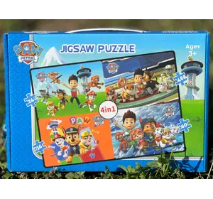 Набор пазлов Щенячий патруль Jigsaw Puzzle 4в1 пазлы с героями мультфильмов картонные пазлы для детей от 3 лет Набор пазлов Щенячий патруль Jigsaw Puzzle 4в1 пазлы с героями мультфильмов картонные пазлы для детей от 3 лет